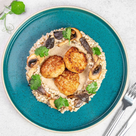 Куриные котлетки с пюре