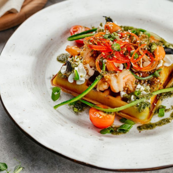 Вафля с креветкой