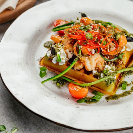 Вафля с креветкой