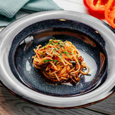 Паста Неаполитано с каперсами